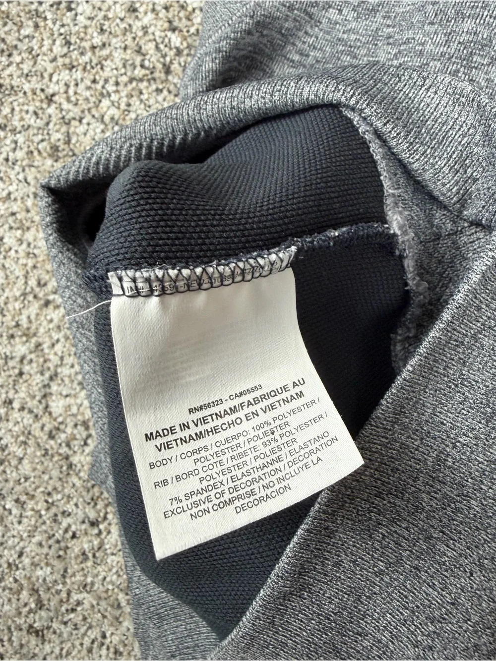 Sz Small Men’s Nike Dri-Fit V Neck Pullover Golf Sweater Vest Grey Ribbed Trim